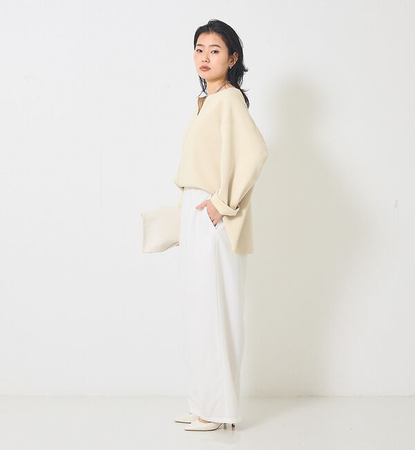 Rouge vif「ダブルフェイスプルオーバーブラウス【予約】」|シャツ・ブラウス|