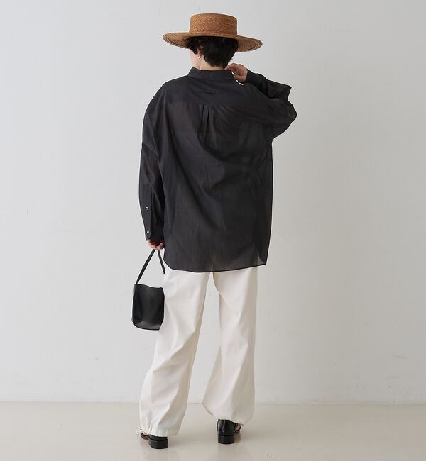 Rouge vif「【TICCA/ティッカ】コットンシルクスクエアビッグシャツuni【予約】」|シャツ・ブラウス|