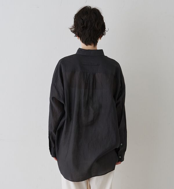 Rouge vif「【TICCA/ティッカ】コットンシルクスクエアビッグシャツuni【予約】」|シャツ・ブラウス|