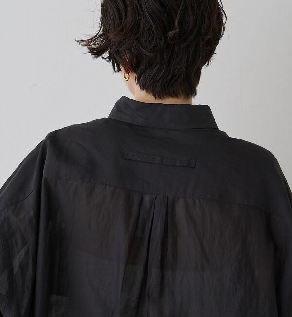 Rouge vif「【TICCA/ティッカ】コットンシルクスクエアビッグシャツuni【予約】」|シャツ・ブラウス|