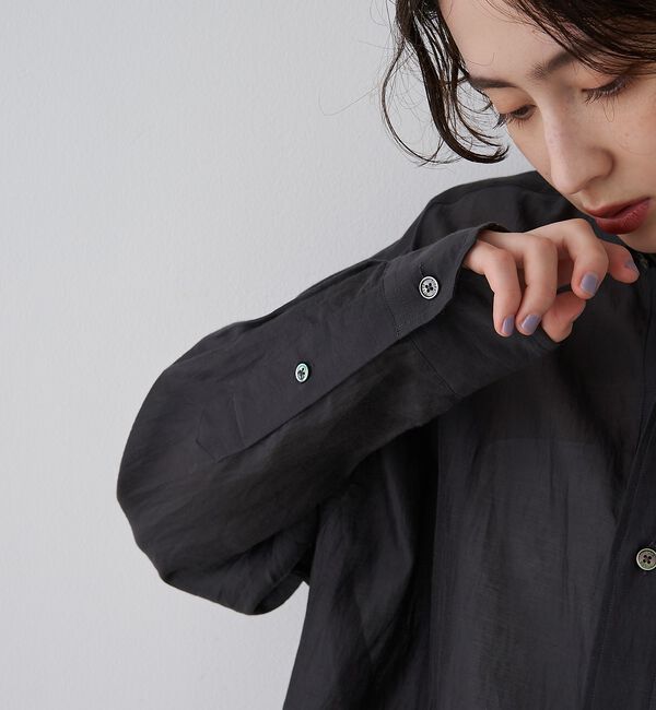 Rouge vif「【TICCA/ティッカ】コットンシルクスクエアビッグシャツuni【予約】」|シャツ・ブラウス|