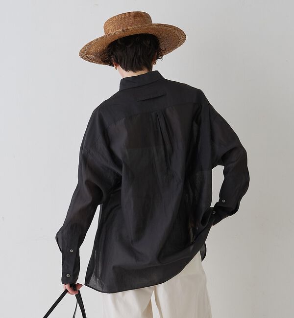 Rouge vif「【TICCA/ティッカ】コットンシルクスクエアビッグシャツuni【予約】」|シャツ・ブラウス|