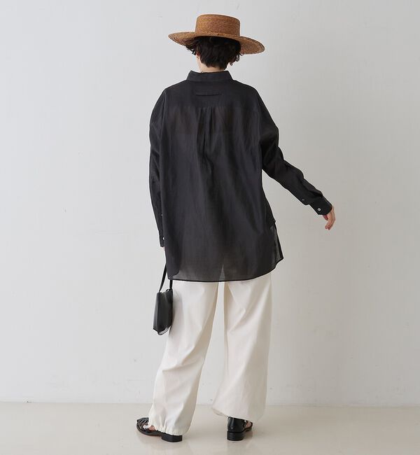 Rouge vif「【TICCA/ティッカ】コットンシルクスクエアビッグシャツuni【予約】」|シャツ・ブラウス|