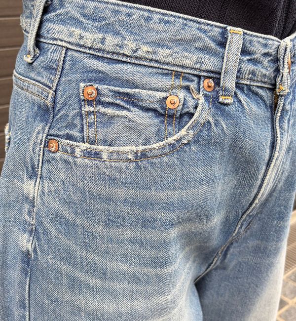 Rouge vif「【定番人気追加】【RED CARD/レッドカード】Jazz ルーズテーパードワイ」|デニム|