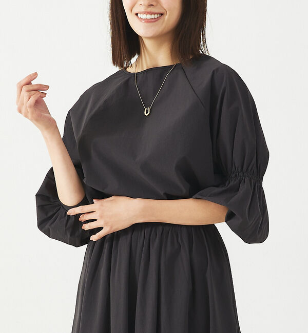 abahouse mavie「ナイロンストレッチプルオーバー」|シャツ・ブラウス|チャコールグレー