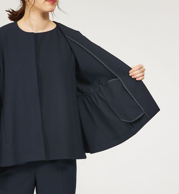 abahouse mavie「【WEB Domani掲載】【セットアップ対応/エニデイカセット】ノーカラーボレ」|ノーカラージャケット|