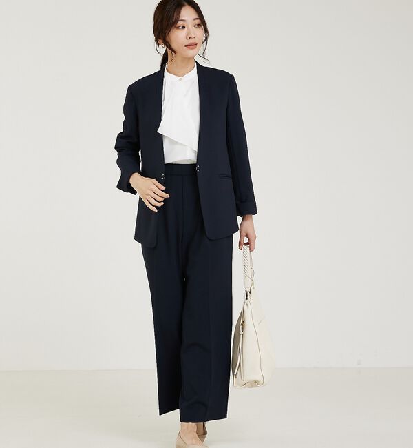 abahouse mavie「【WEB Domani掲載】【エニデイカセット】ノーカラージャケット」|ノーカラージャケット|