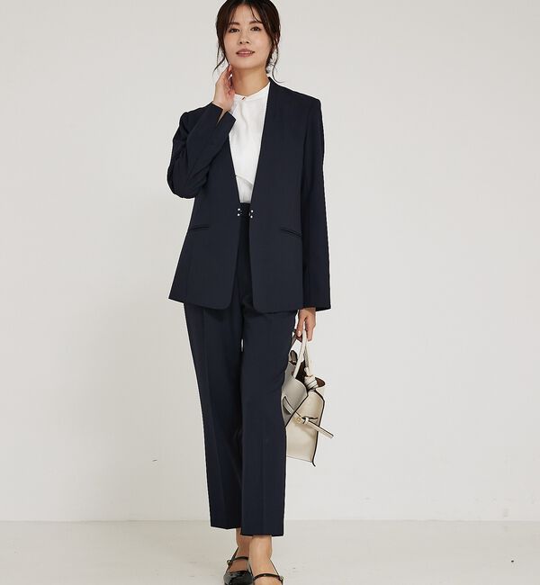 abahouse mavie「【WEB Domani掲載】【エニデイカセット】ノーカラージャケット」|ノーカラージャケット|