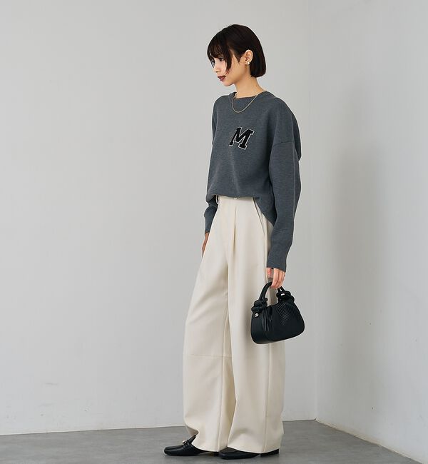 abahouse mavie「【後ろウエストゴム】ダブルクロスカーブパンツ」|その他|