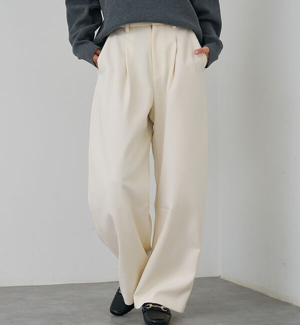 abahouse mavie「【後ろウエストゴム】ダブルクロスカーブパンツ」|その他|