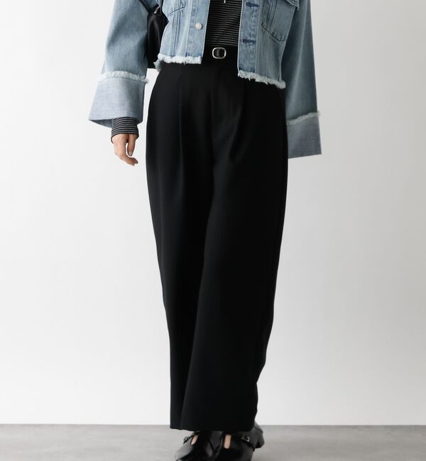 abahouse mavie「【後ろウエストゴム】ダブルクロスカーブパンツ」|その他|