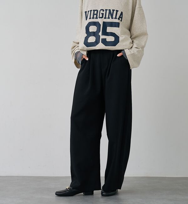 abahouse mavie「【後ろウエストゴム】ダブルクロスカーブパンツ」|その他|