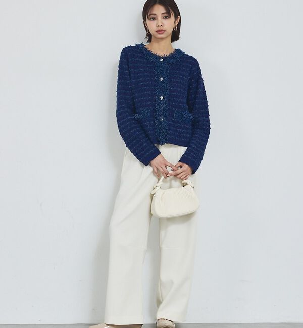 abahouse mavie「ツィードニットジャケット」|カーディガン|