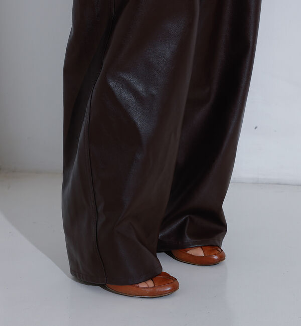 NOMINE「フェイクレザー カーブ パンツ」|その他|