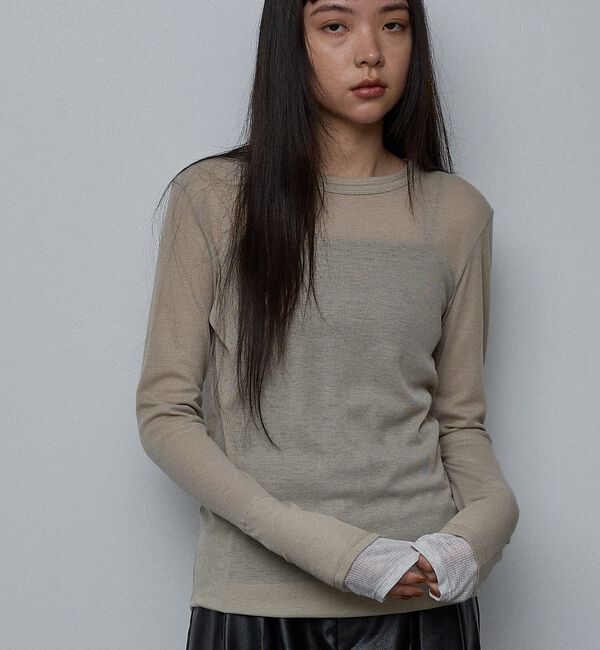 NOMINE「ダブルスリーブ シアー ロンT」|Tシャツ・カットソー|