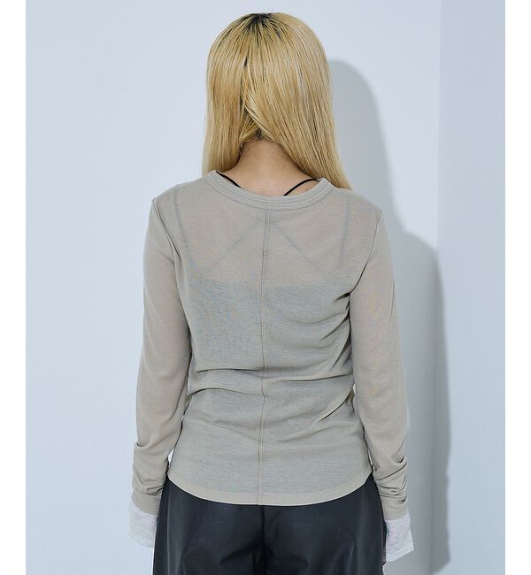 NOMINE「ダブルスリーブ シアー ロンT」|Tシャツ・カットソー|