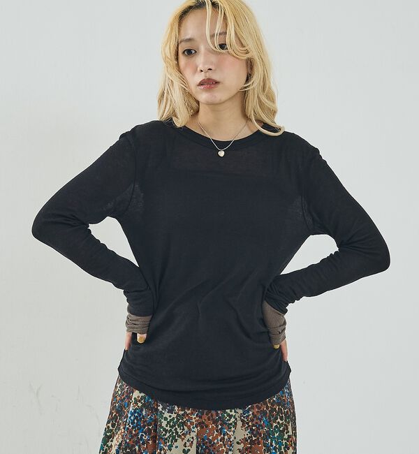 NOMINE「ダブルスリーブ シアー ロンT」|Tシャツ・カットソー|