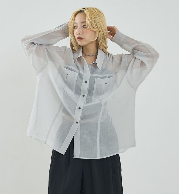 NOMINE「オーバーサイズ シアーシャツ【予約】」|シャツ・ブラウス|
