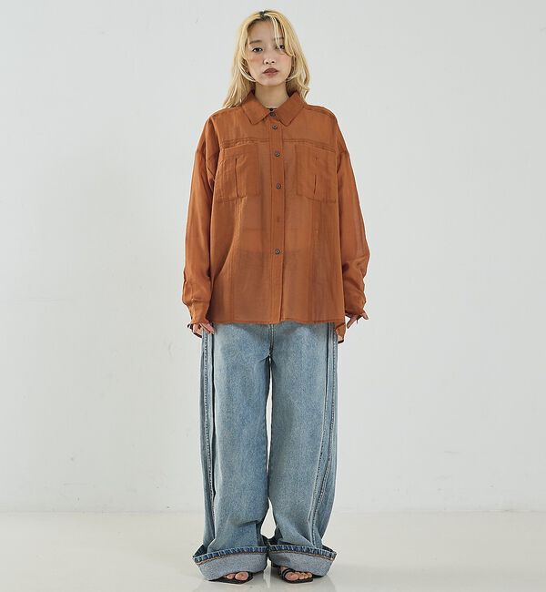 NOMINE「オーバーサイズ シアーシャツ【予約】」|シャツ・ブラウス|