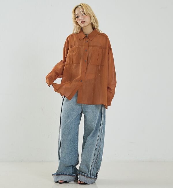 NOMINE「オーバーサイズ シアーシャツ【予約】」|シャツ・ブラウス|