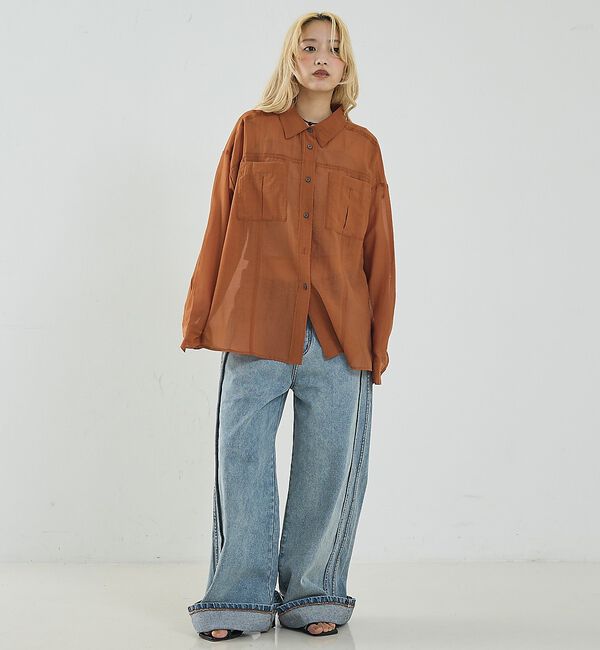 NOMINE「オーバーサイズ シアーシャツ【予約】」|シャツ・ブラウス|