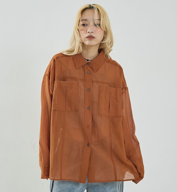 NOMINE「オーバーサイズ シアーシャツ【予約】」|シャツ・ブラウス|