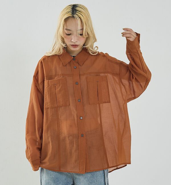 NOMINE「オーバーサイズ シアーシャツ【予約】」|シャツ・ブラウス|