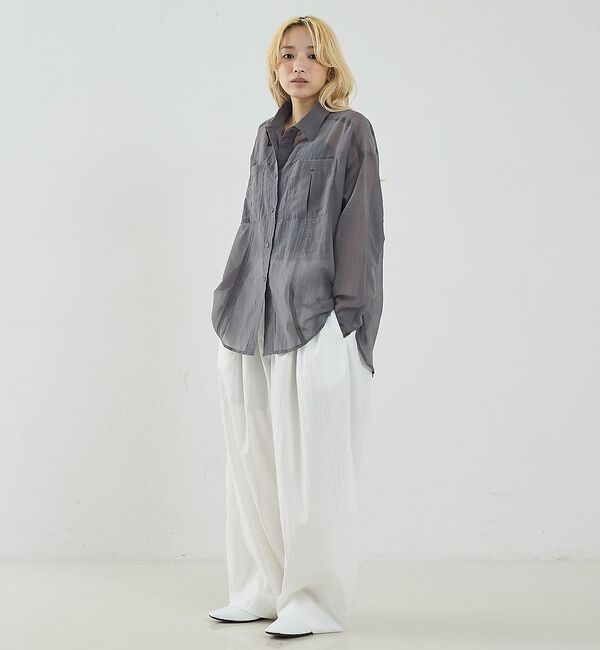 NOMINE「オーバーサイズ シアーシャツ【予約】」|シャツ・ブラウス|