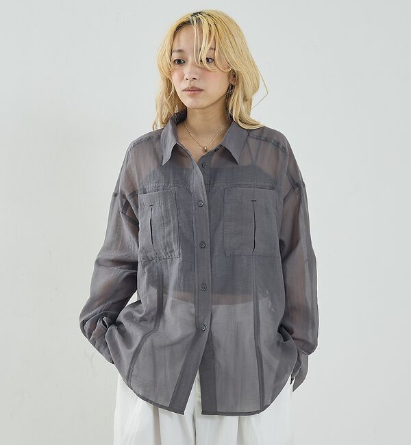 NOMINE「オーバーサイズ シアーシャツ【予約】」|シャツ・ブラウス|