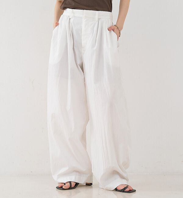 NOMINE「タック ボリュームパンツ【予約】」|その他|ホワイト