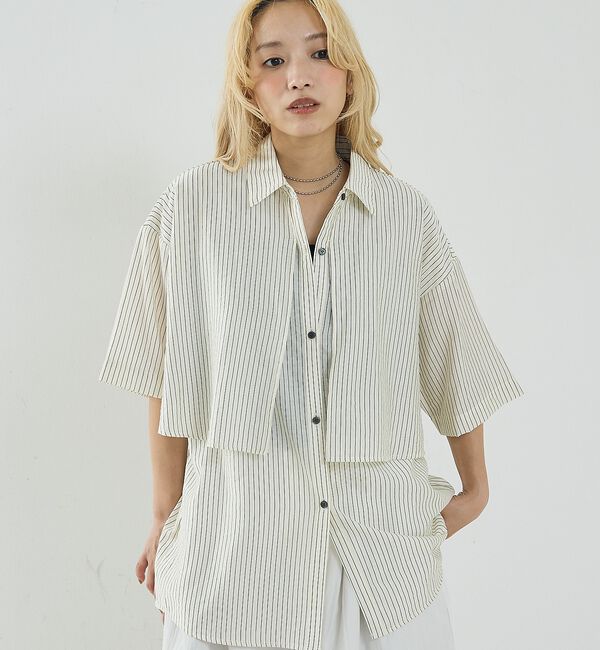 NOMINE「ロングヨーク ハーフスリーブ/半袖 シャツ【予約】」|シャツ・ブラウス|