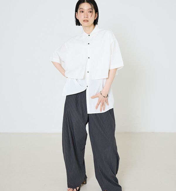 NOMINE「ロングヨーク ハーフスリーブ/半袖 シャツ【予約】」|シャツ・ブラウス|