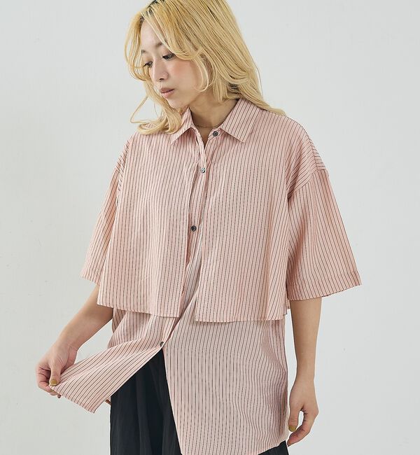 NOMINE「ロングヨーク ハーフスリーブ/半袖 シャツ【予約】」|シャツ・ブラウス|