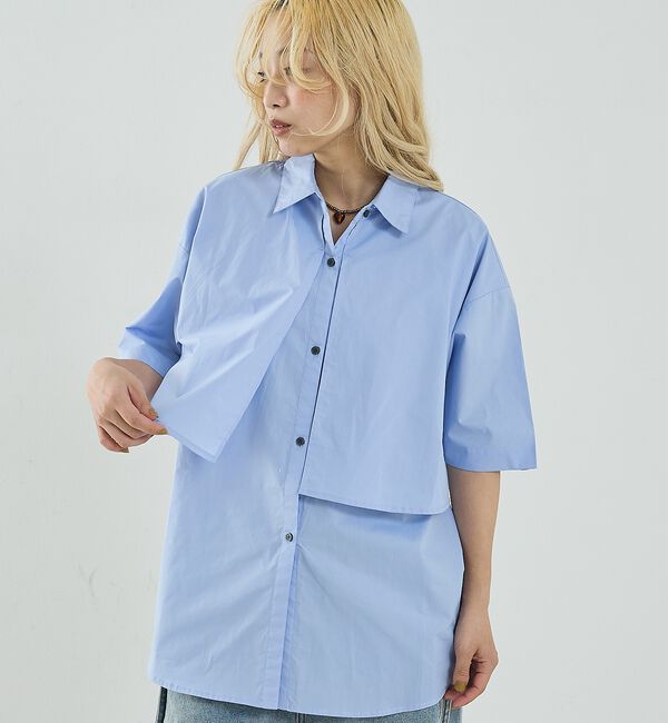 NOMINE「ロングヨーク ハーフスリーブ/半袖 シャツ【予約】」|シャツ・ブラウス|