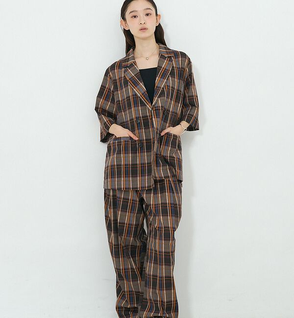 NOMINE「【セットアップ対応】チェック タックパンツ【予約】」|その他|