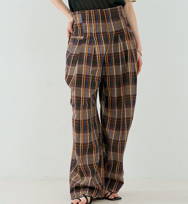 NOMINE「【セットアップ対応】チェック タックパンツ【予約】」|その他|