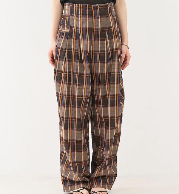 NOMINE「【セットアップ対応】チェック タックパンツ【予約】」|その他|