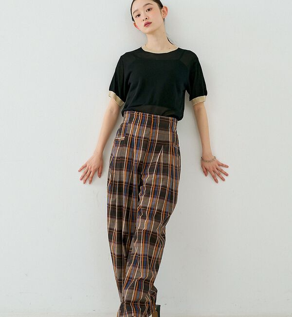NOMINE「【セットアップ対応】チェック タックパンツ【予約】」|その他|