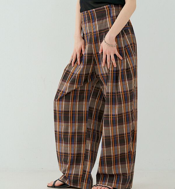 NOMINE「【セットアップ対応】チェック タックパンツ【予約】」|その他|