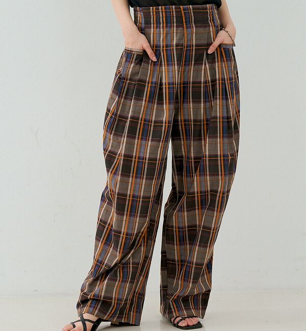 NOMINE「【セットアップ対応】チェック タックパンツ【予約】」|その他|