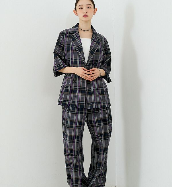 NOMINE「【セットアップ対応】チェック タックパンツ【予約】」|その他|