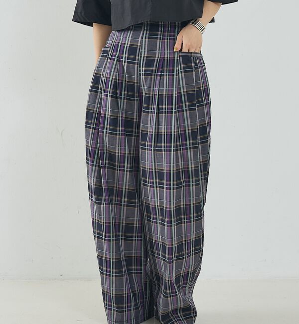 NOMINE「【セットアップ対応】チェック タックパンツ【予約】」|その他|