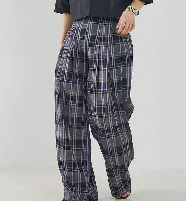 NOMINE「【セットアップ対応】チェック タックパンツ【予約】」|その他|