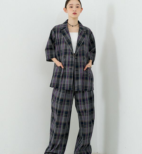 NOMINE「【セットアップ対応】チェック タックパンツ【予約】」|その他|