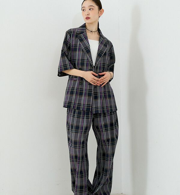 NOMINE「【セットアップ対応】チェック タックパンツ【予約】」|その他|