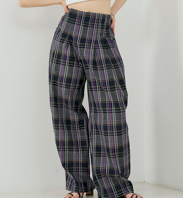 NOMINE「【セットアップ対応】チェック タックパンツ【予約】」|その他|