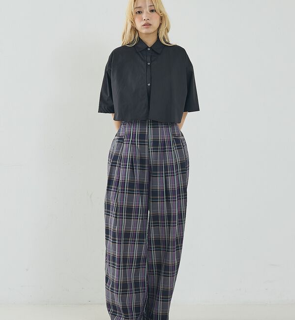 NOMINE「【セットアップ対応】チェック タックパンツ【予約】」|その他|