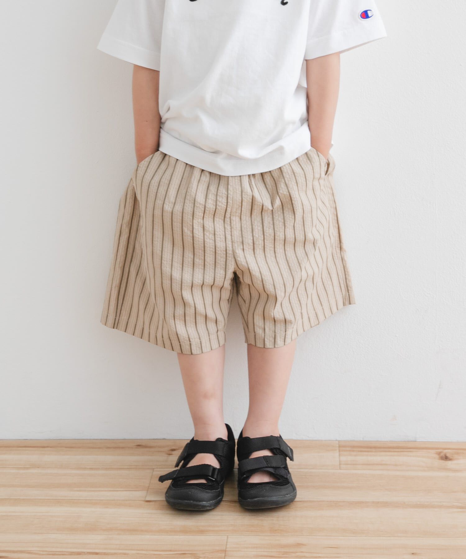URBAN RESEARCH DOORS「『WEB/一部店舗限定サイズ』ストライプショートパンツ(KIDS)」|その他|ベージュ