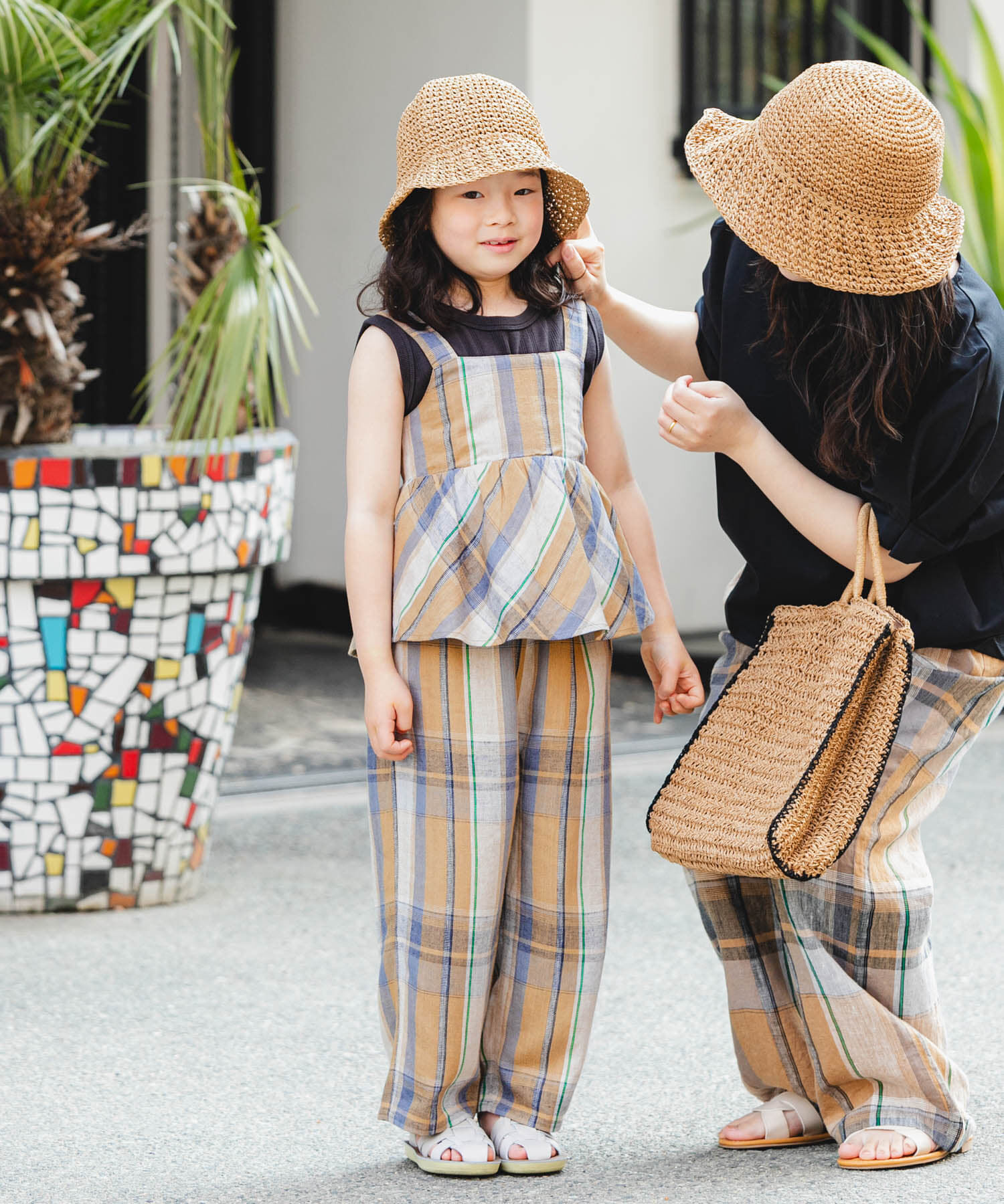 URBAN RESEARCH DOORS「『セットアップ対応/親子リンク』レーヨンリネンイージーパンツ(KIDS)」|その他|