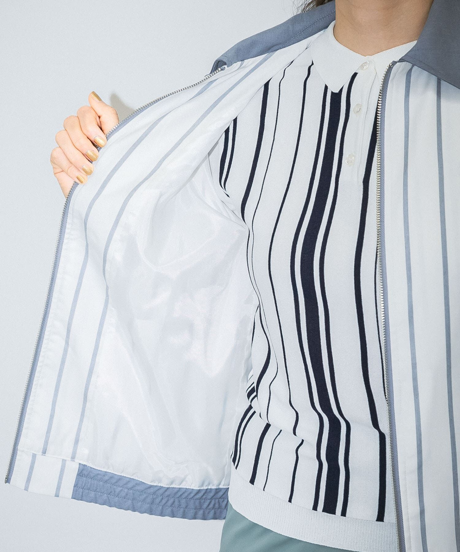 Sonny Label 「OOPS　先染めストライプブルゾン」|ブルゾン・スタジャン|